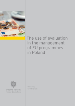 The use of evaluation in the management of EU programmes in