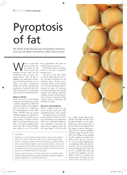 Pyroptosis of fat