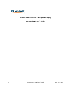 Planar&reg; LookThru&trade; OLED Transparent Display Content