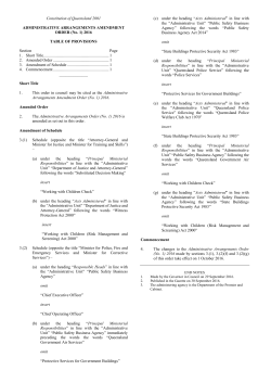 DEPARTMENT OF THE PREMIER AND CABINET