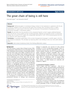 The great chain of being is still here | SpringerLink