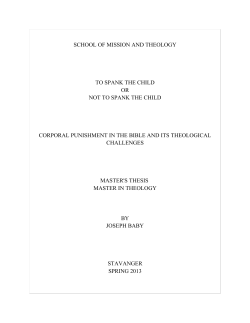 school of mission and theology to spank the child or