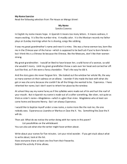My Name Exercise Read the following selection from The House on