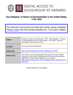 Soul Sleepers: A History of Somnambulism in the United States