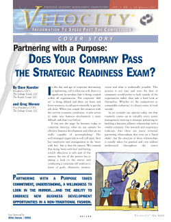 Partnering with a Purpose 10/21/02