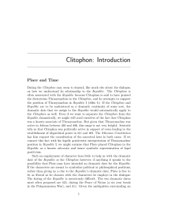 Clitophon: Introduction