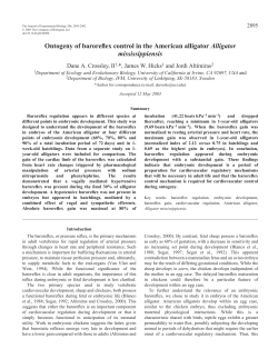Ontogeny of baroreflex control in the American alligator Alligator