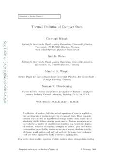 Thermal Evolution of Compact Stars