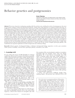 From Gene Activity to Behavior (and Back Again)