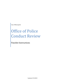 Office of Police Conduct Review