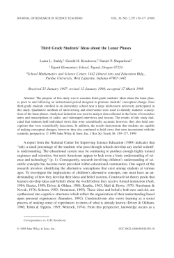 Third Grade Students` Ideas about the Lunar Phases