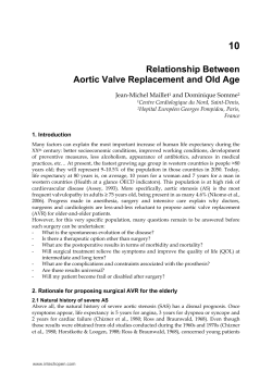 10 Relationship Between Aortic Valve Replacement and Old Age