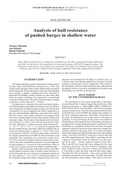 Analysis of hull resistance of pushed barges in shallow