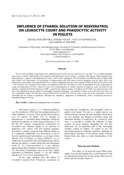 influence of ethanol solution of resveratrol on leukocyte count and