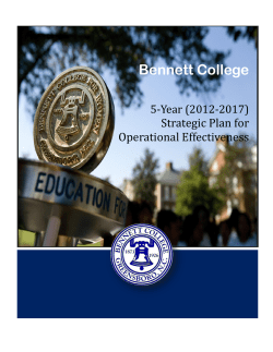 Strategic Plan - Bennett College