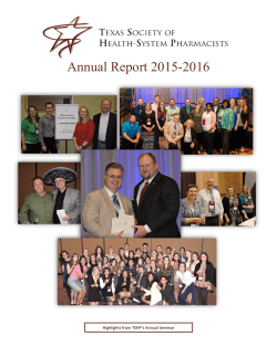 Annual Report 2015-2016 - Texas Society of Health