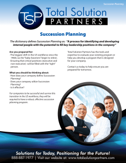 Succession Planning - Total Solution Partners