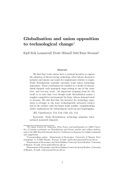Globalisation and union opposition to technological change