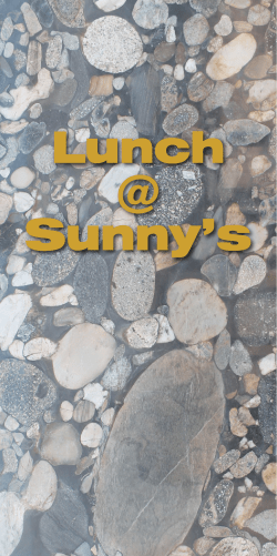 Lunch Menu - Sunny`s @ Moffat
