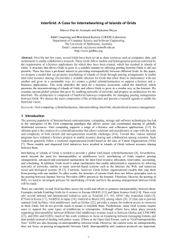 InterGrid: A Case for Internetworking of Islands of Grids