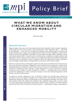 What We Know About Circular Migration and Enhanced Mobility