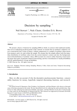 Decision by sampling