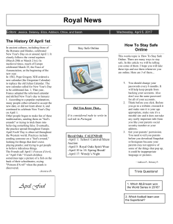 April 6th - Royal Oaks Elementary