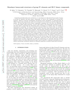 Monolayer honeycomb structures of group IV elements and III