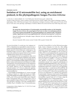 Isolation of 12 microsatellite loci, using an enrichment protocol, in