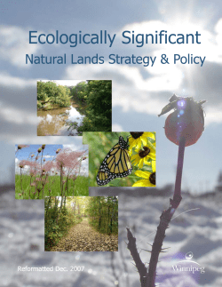 Ecologically Significant Natural Lands Strategy