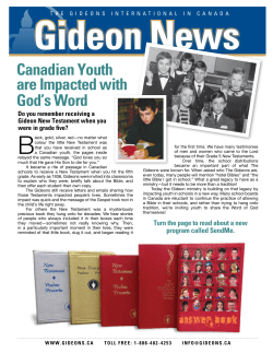 canadian Youth are impacted with God`s word