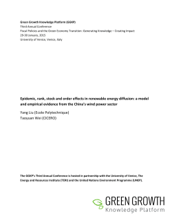 Epidemic, rank, stock and order effects in renewable energy