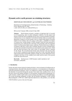 Dynamic active earth pressure on retaining structures