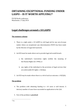 Exceptional cases - Public Law Project