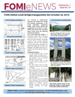 Issue No. 10 - FOMI-NAMA Casili Bridge Inauguration Set