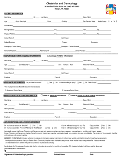 New Patient Forms - Golden Plains Community Hospital