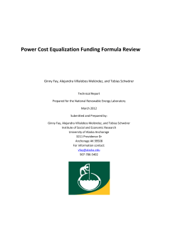 Power Cost Equalization Funding Formula Review - ISER