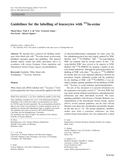 Guidelines for the labelling of leucocytes with In-oxine