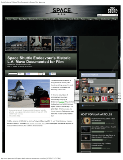 Shuttle Endeavour`s Historic Move Documented in Museum Film