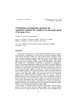 Chromosomal rearrangements, speciation and reproductive isolation