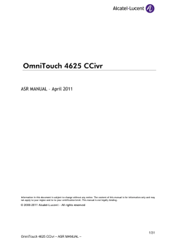 OmniTouch 4625 CCivr - Alcatel