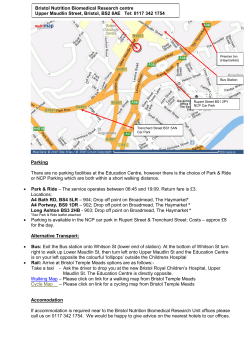 How to get to the Bristol Nutrition Biomedical Research Unit Offices