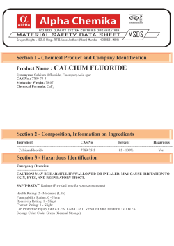 Product Name : CALCIUM FLUORIDE