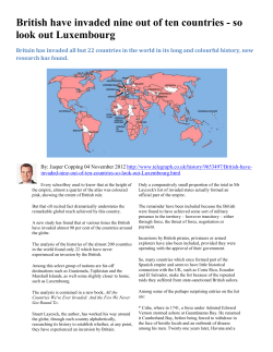 British have invaded nine out of ten countries