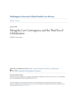 Mongolia, Law Convergence, and the Third Era of Globalization