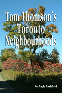 Tom Thomson`s Toronto Neighbourhoods
