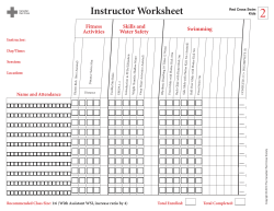 Fillable Worksheet - Red Cross Instructor Network