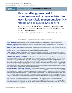 Short- and long-term health consequences and