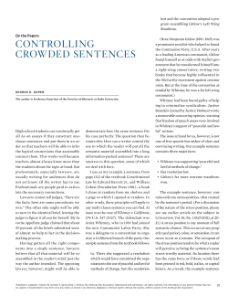 Controlling Crowded SentenCeS
