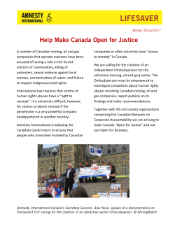 Help Make Canada Open for Justice